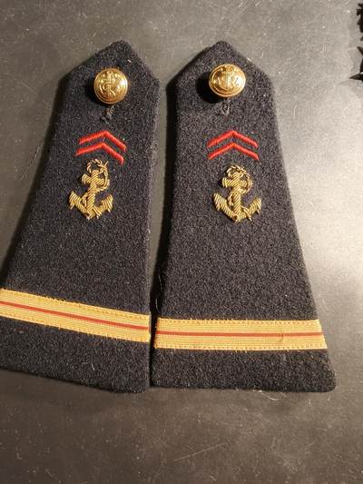 老王徽章第176期 - 法国海军陆战队步兵中士肩章一组