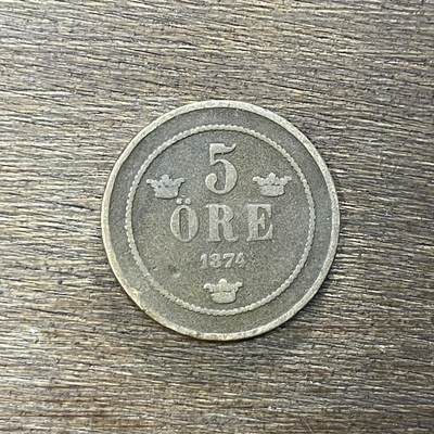 【铜匠收藏】★第138场★散币场。不寄存，30包邮。不满30元，支付5元运费。《接受代拍 代送NGC评级》 - 14【无寄存】瑞典 1874年5欧尔老铜币 