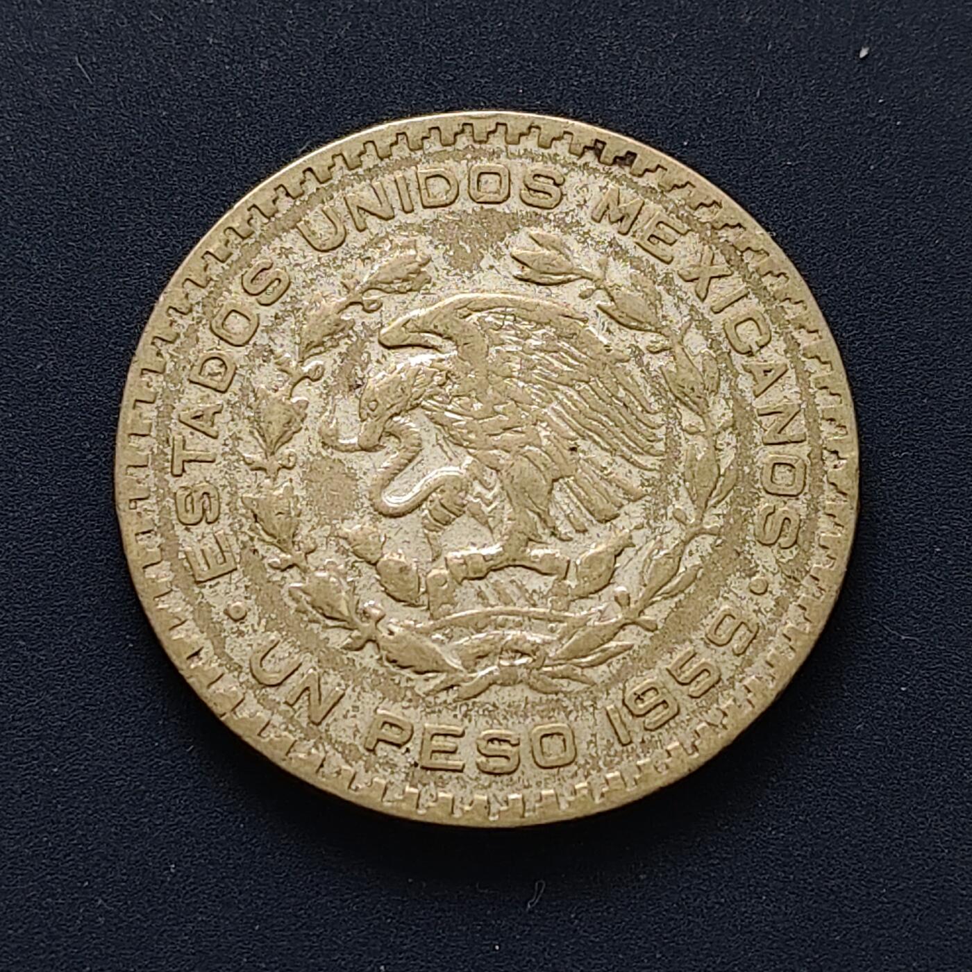 【全场包邮】纯粹捡漏拍494场 墨西哥1959年1比索低银币