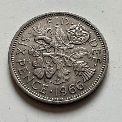 🌹外币初藏🌹🐯2026年第6场  每周二四六晚8️⃣点 接代拍 - 英国1966年六便士 