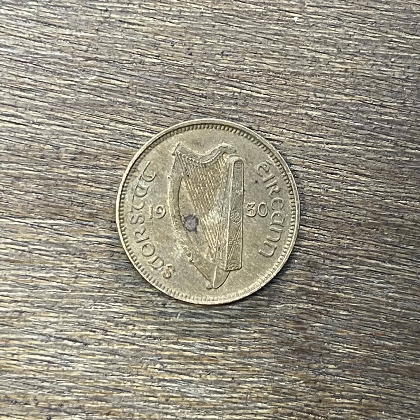 【铜匠收藏】★第138场★散币场。不寄存，30包邮。不满30元，支付5元运费。《接受代拍 代送NGC评级》 8【无寄存】1930 爱尔兰1法新1/4便士丘鹬鸟铜币动物外国硬币