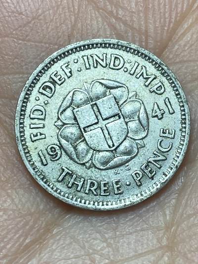 2026年第六场(总第一百七十五场）外国好品散币场(免佣金) - 英国🇬🇧1941年3便士银币(乔治六世第一版，500银)