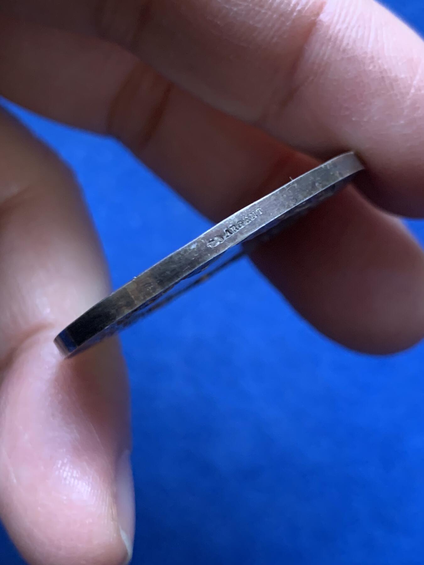 《竞宝斋》第456场 周日，周一，周二   3场连拍 （全场包邮）欢迎送拍 法国婚礼银章 22.3克 36mm 丰饶角银标 带原装订制盒