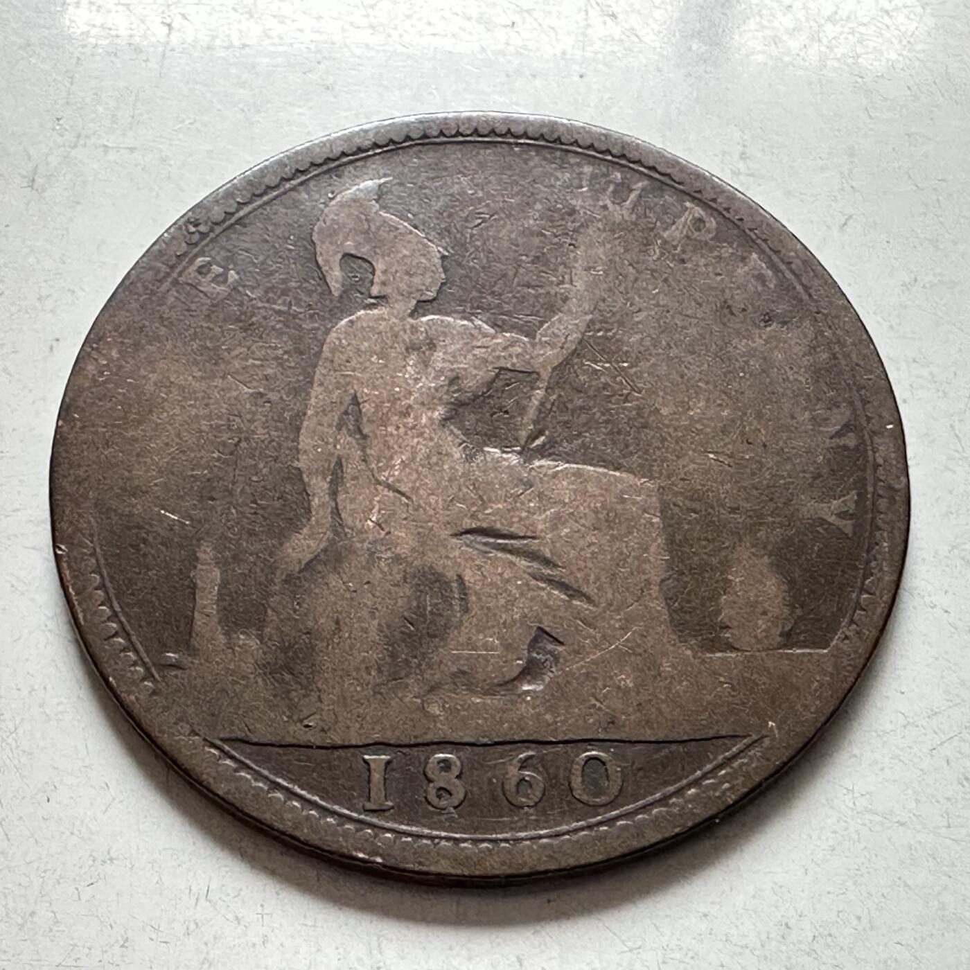 🌹外币初藏🌹🐯2026年第6场  每周二四六晚8️⃣点 接代拍 英国1860年一便士