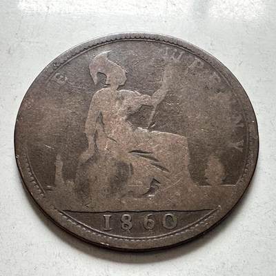 🌹外币初藏🌹🐯2026年第6场  每周二四六晚8️⃣点 接代拍 - 英国1860年一便士