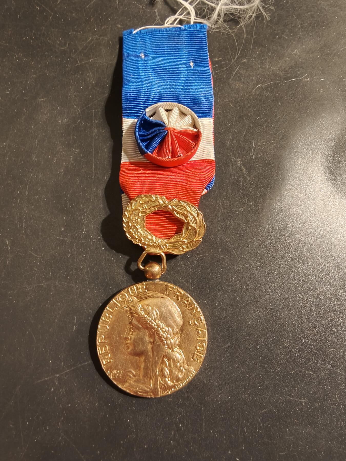 老王徽章第176期 法国金级劳动荣誉奖章   实发版   少见版本