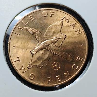 KK钱币收藏小铺  第400期  百期特拍（四拍之四）2月预留时间 周末发货 -   1979马恩岛2便士铜币 带小三轮火轮