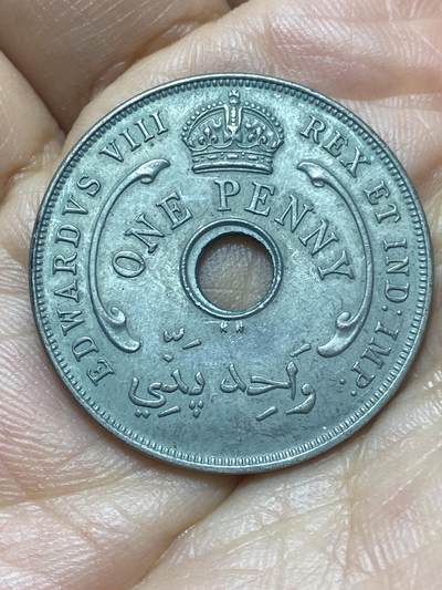 2026年第六场(总第一百七十五场）外国好品散币场(免佣金) - 英属西非1936单年份1便士(爱德华八世时期，KN标金斯诺顿厂造)