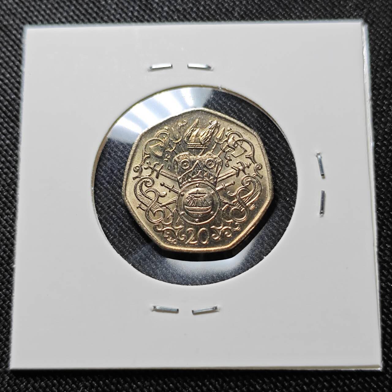 KK钱币收藏小铺  第400期  百期特拍（四拍之四）2月预留时间 周末发货  1985马恩岛20便士