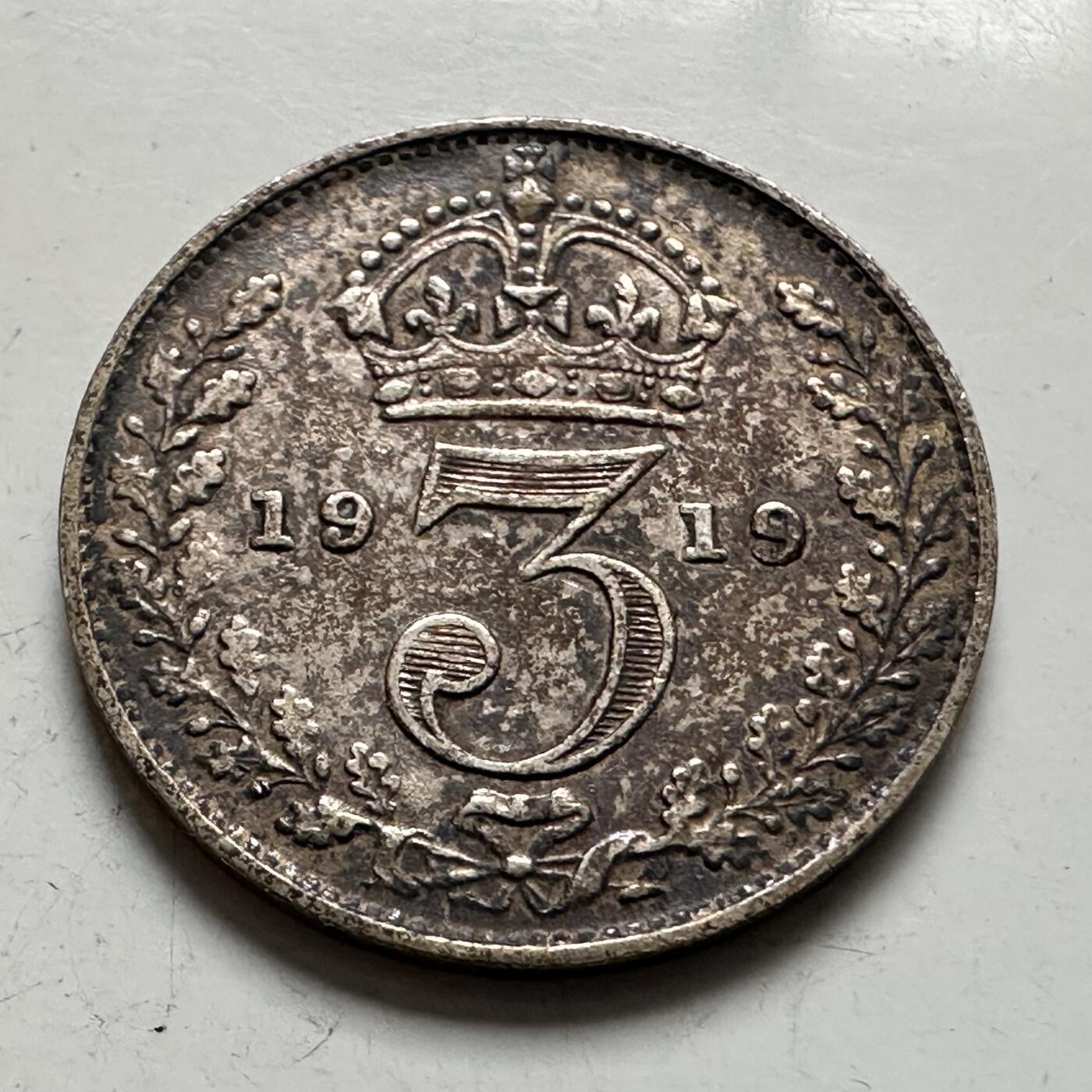 🌹外币初藏🌹🐯2026年第6场  每周二四六晚8️⃣点 接代拍 英国1919年三便士银币