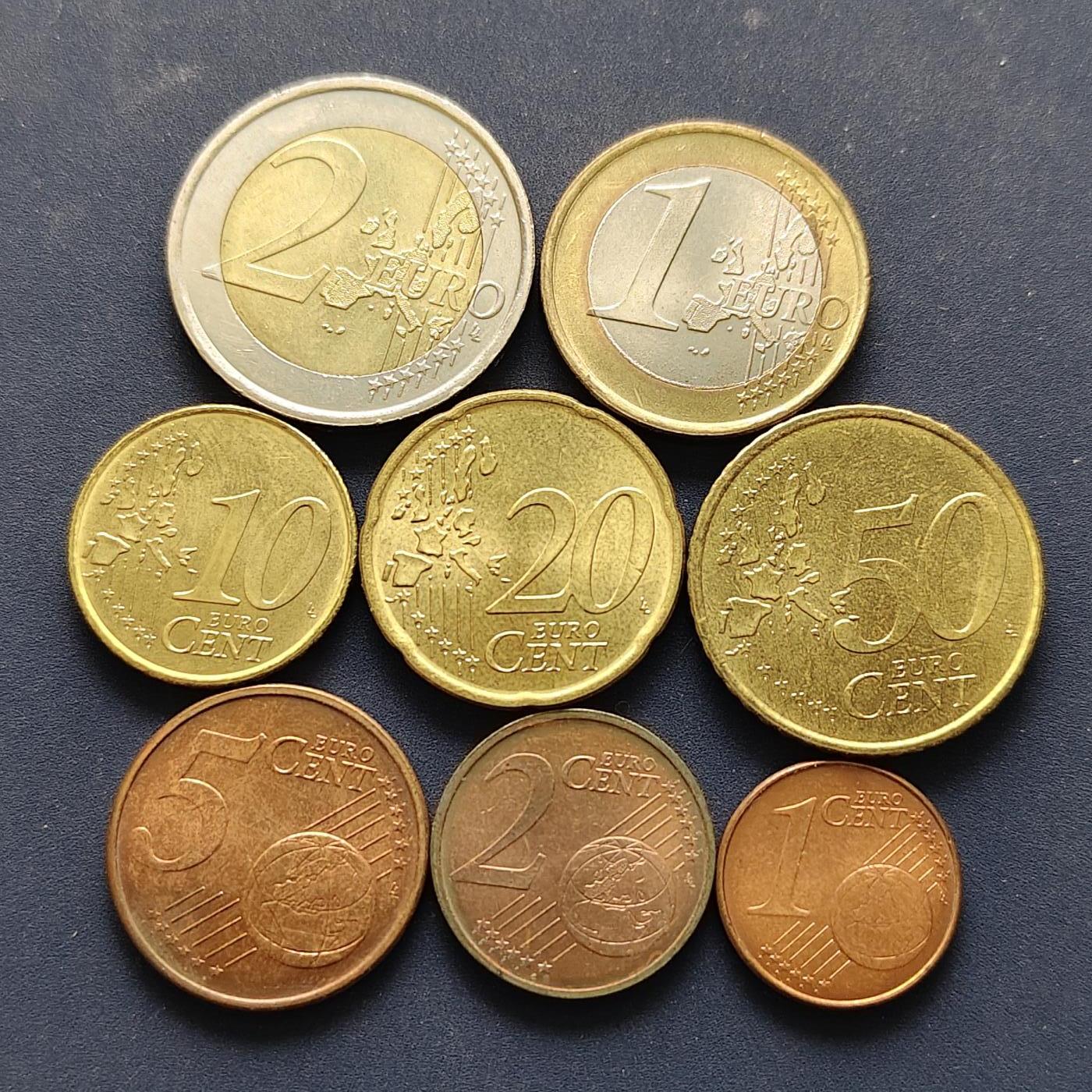 【全场包邮】纯粹捡漏拍494场 荷兰1999-2001年首发版欧元8枚套币