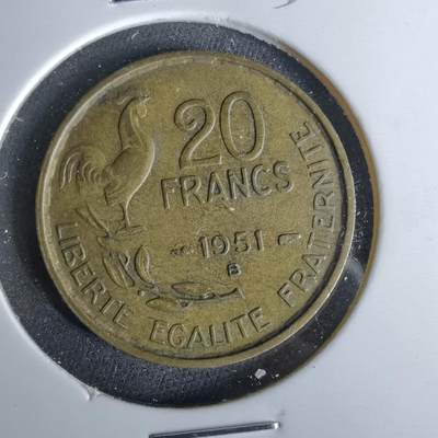 沼泽如烟--第958场 - 法国1951年20法郎