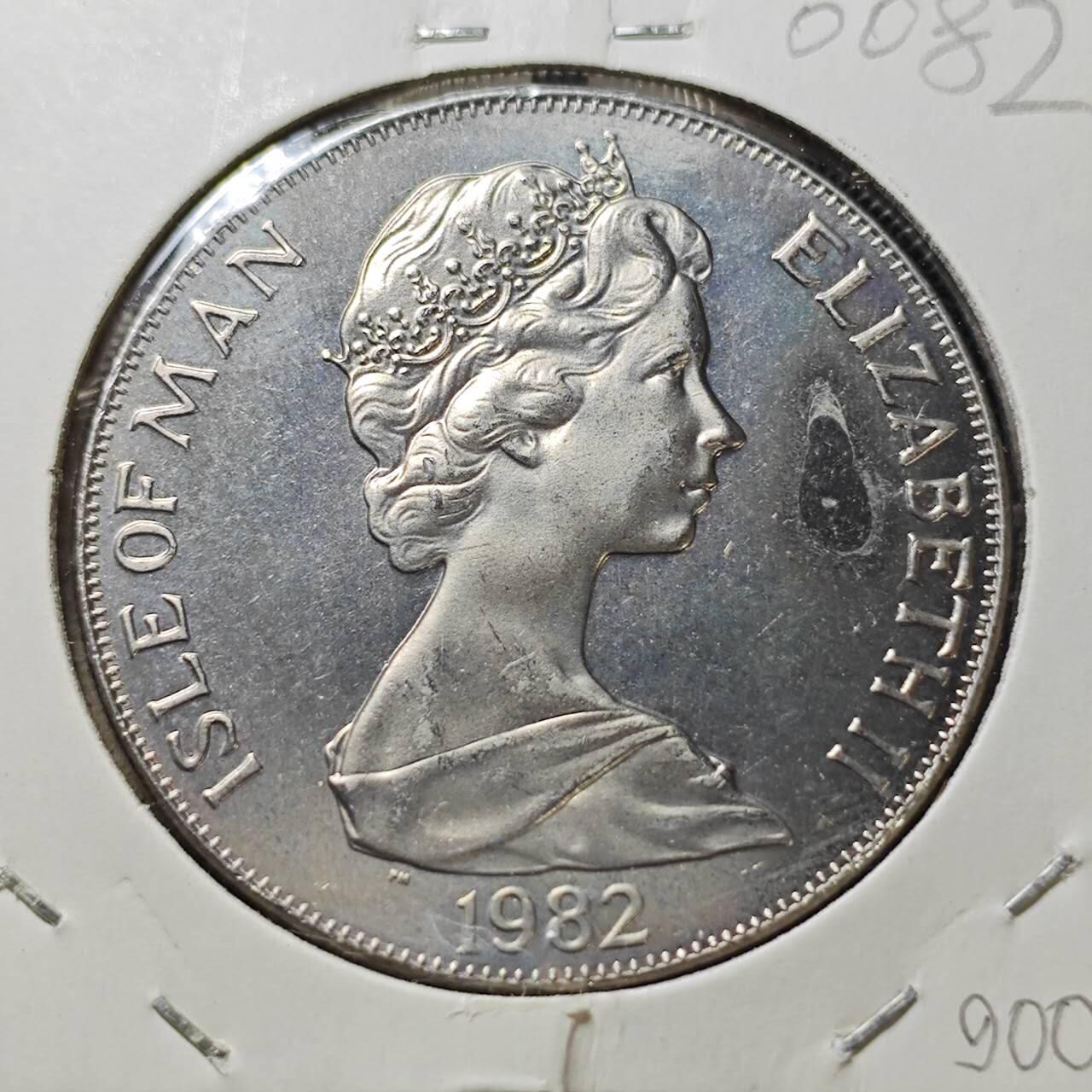 KK钱币收藏小铺  第400期  百期特拍（四拍之四）2月预留时间 周末发货   1982马恩岛1克朗纪念币 