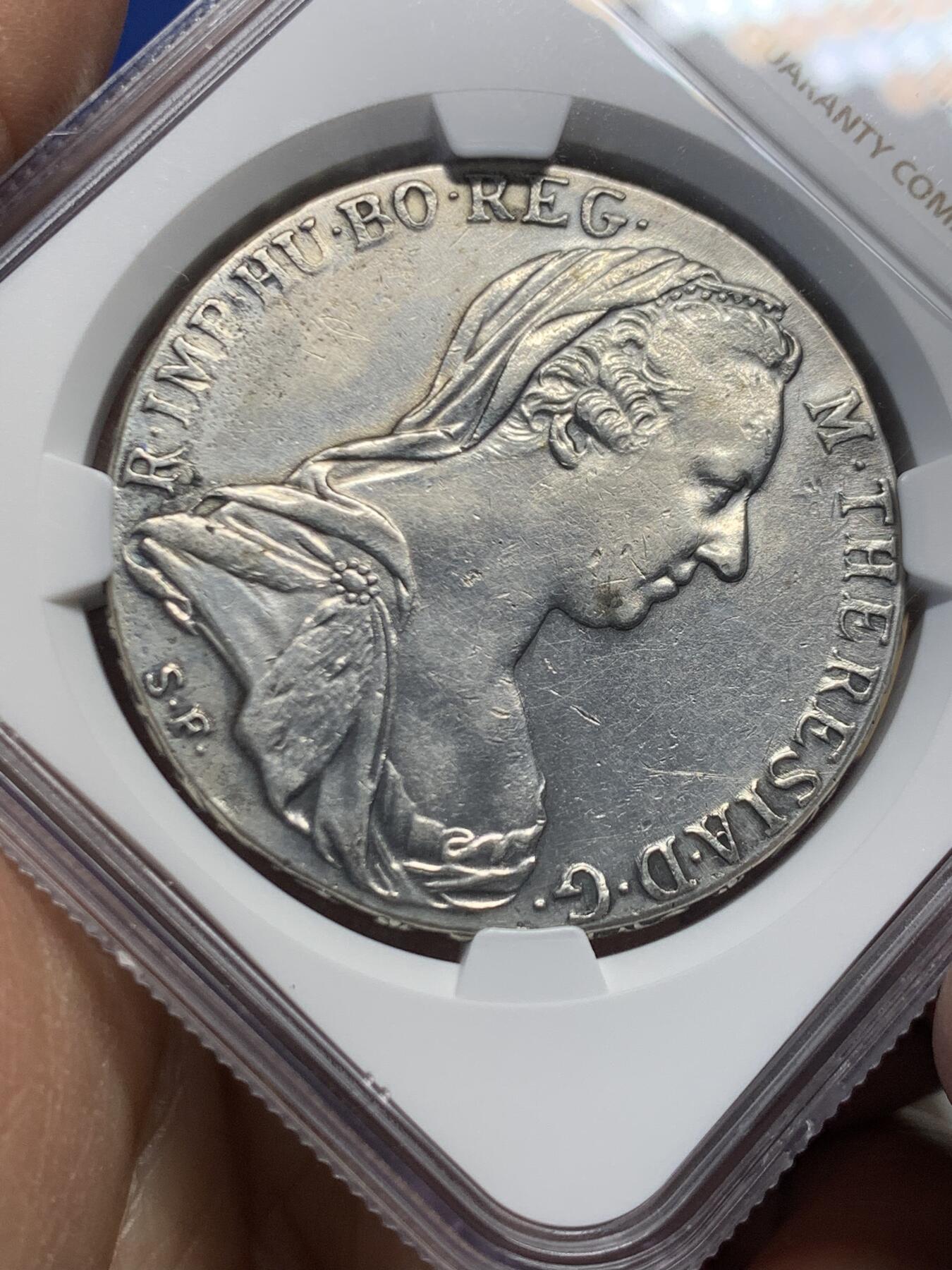 《竞宝斋》第456场 周日，周一，周二   3场连拍 （全场包邮）欢迎送拍 NGC AUD 1780后铸大奶妈泰勒银币