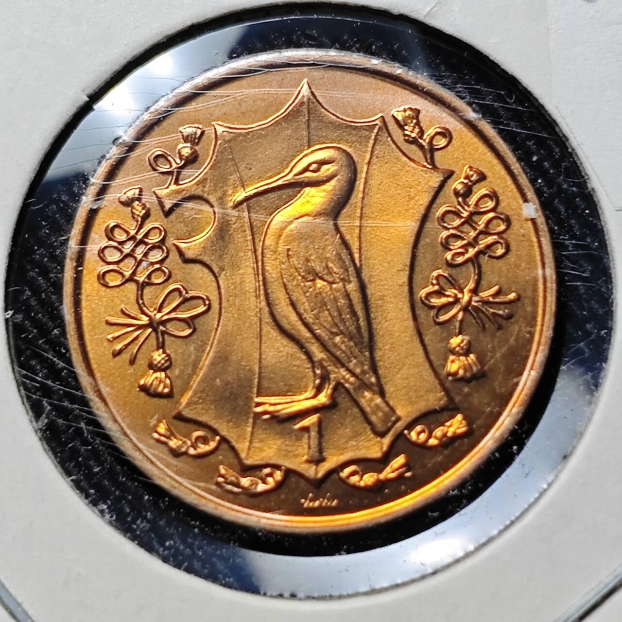 KK钱币收藏小铺  第400期  百期特拍（四拍之四）2月预留时间 周末发货   1984马恩岛1便士铜币