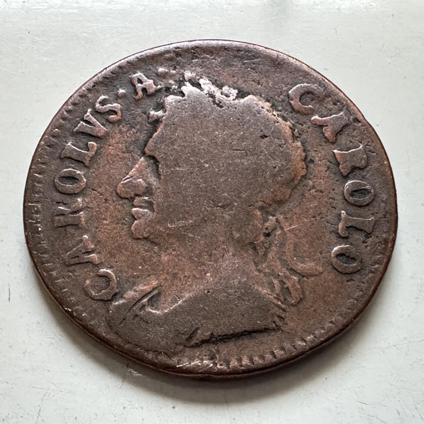 🌹外币初藏🌹🐯2026年第6场  每周二四六晚8️⃣点 接代拍 英国1672年查理二世一法新铜币 不列颠女神首次出现在钱币上，至此成为英系钱币的重要符号