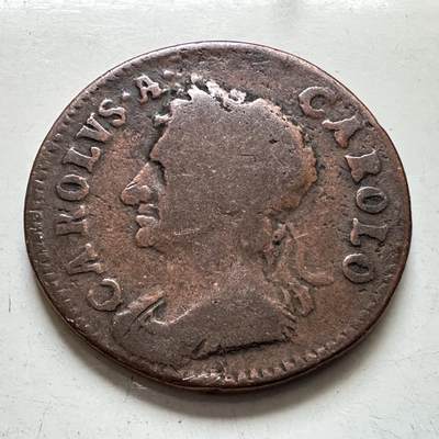 🌹外币初藏🌹🐯2026年第6场  每周二四六晚8️⃣点 接代拍 - 英国1672年查理二世一法新铜币 不列颠女神首次出现在钱币上，至此成为英系钱币的重要符号