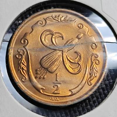 KK钱币收藏小铺  第400期  百期特拍（四拍之四）2月预留时间 周末发货 -  1984马恩岛1/2便士铜币