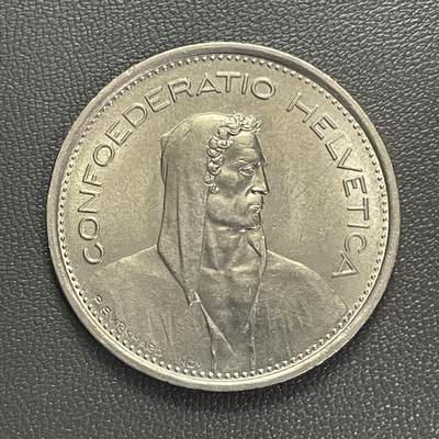 回流0119 -  瑞士1968年5瑞士法郎 瑞士拟人象征：海尔维蒂娅