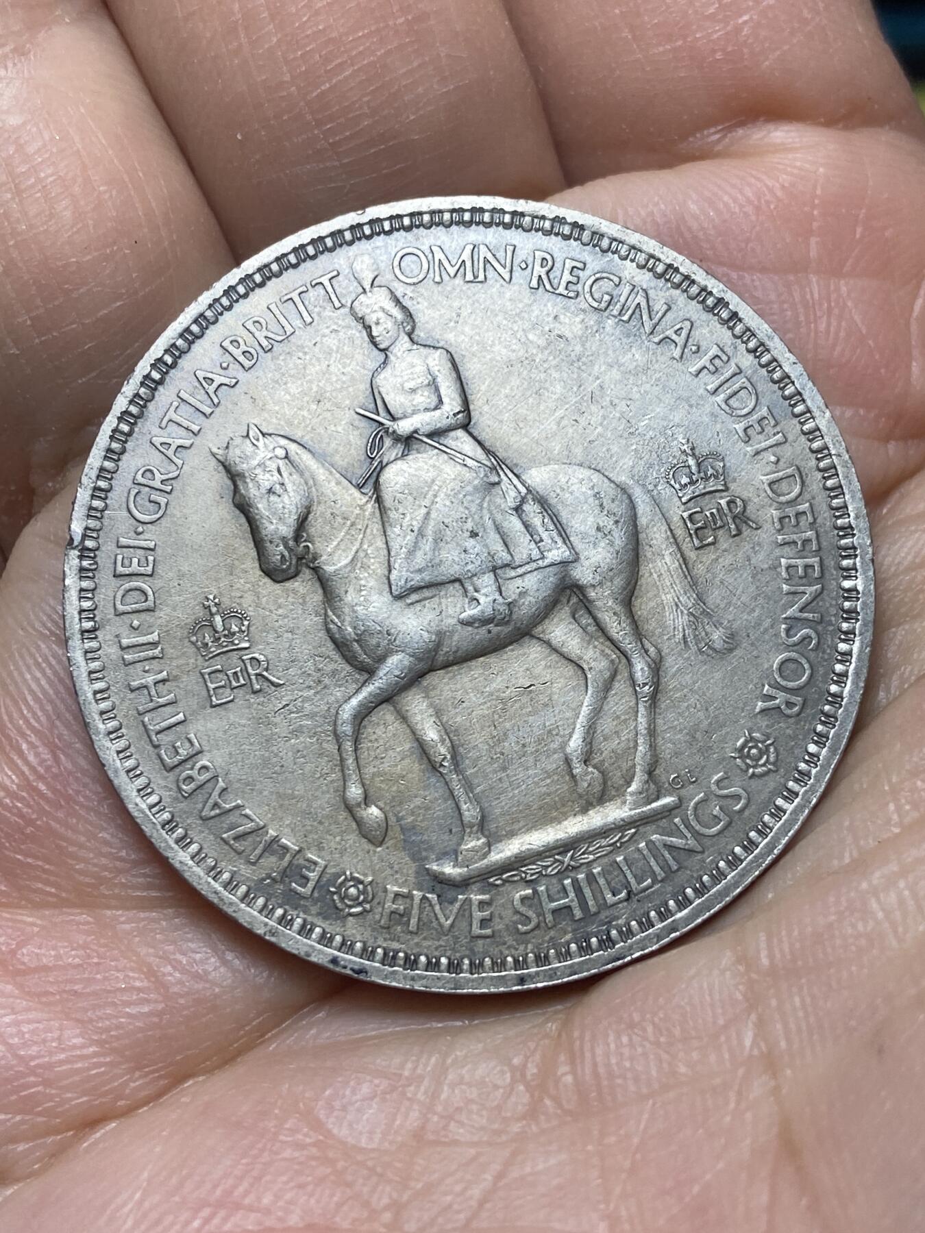 2026年第六场(总第一百七十五场）外国好品散币场(免佣金) 英国🇬🇧1953单年份5先令克朗型大币(伊丽莎白二世加冕年纪念币)