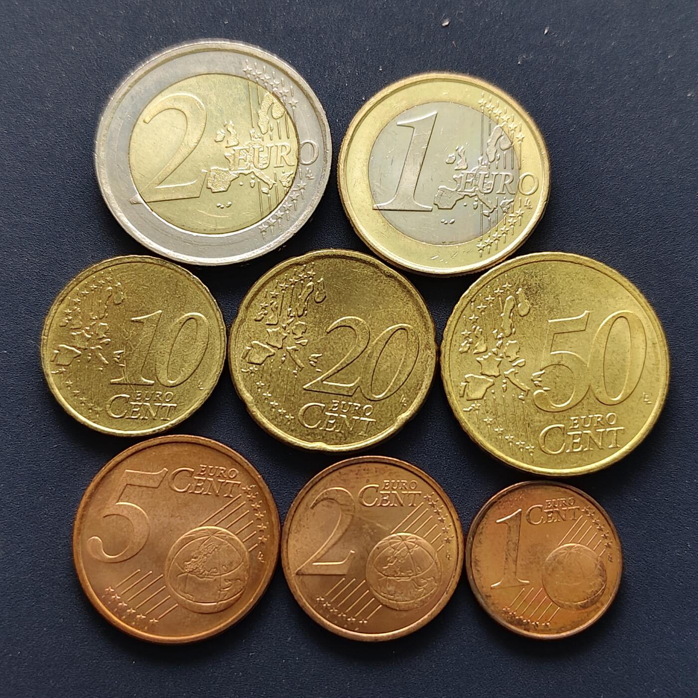 【全场包邮】纯粹捡漏拍494场 爱尔兰2002年首发版欧元8枚套币