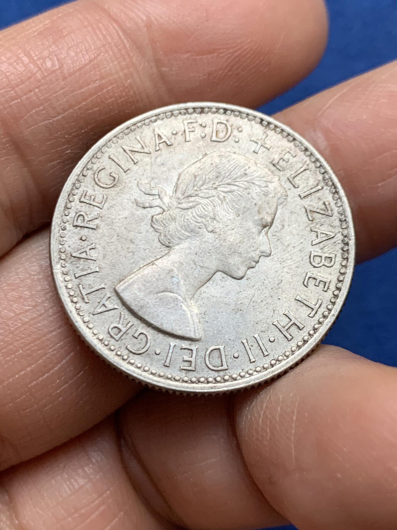 《竞宝斋》第456场 周日，周一，周二   3场连拍 （全场包邮）欢迎送拍 澳大利亚1954年伊丽莎白1佛罗林银币