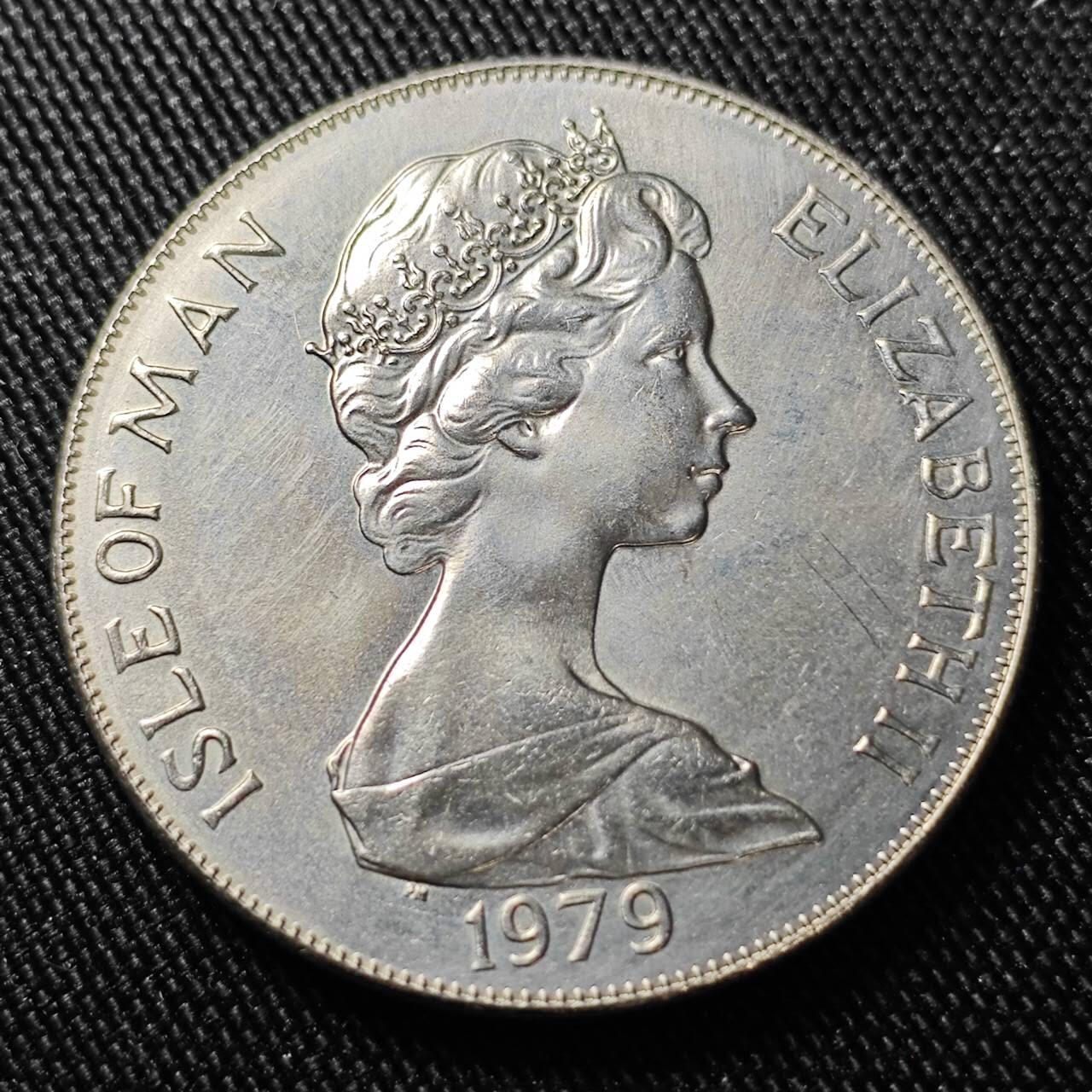 KK钱币收藏小铺  第400期  百期特拍（四拍之四）2月预留时间 周末发货   马恩岛1979年1克朗纪念币 千年议会纪念