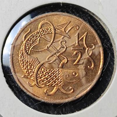 KK钱币收藏小铺  第400期  百期特拍（四拍之四）2月预留时间 周末发货 -  1980马恩岛1/2便士铜币