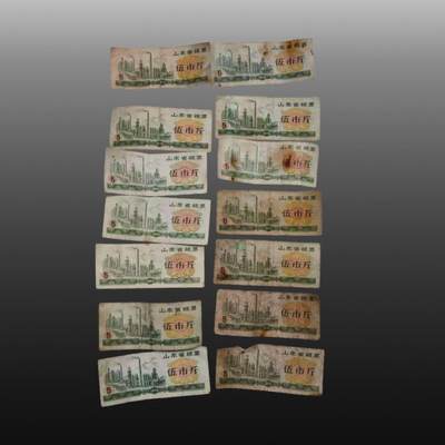 启元华旦票证专场 - 全国粮票6张地方粮票20张