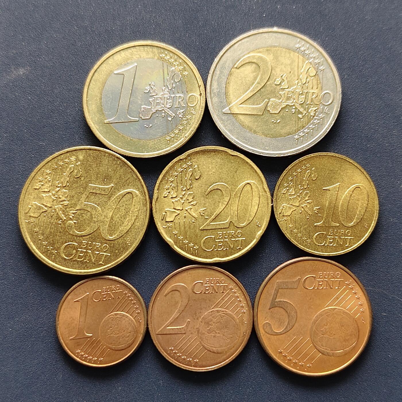 【全场包邮】纯粹捡漏拍494场 奥地利2002年首发版欧元8枚套币