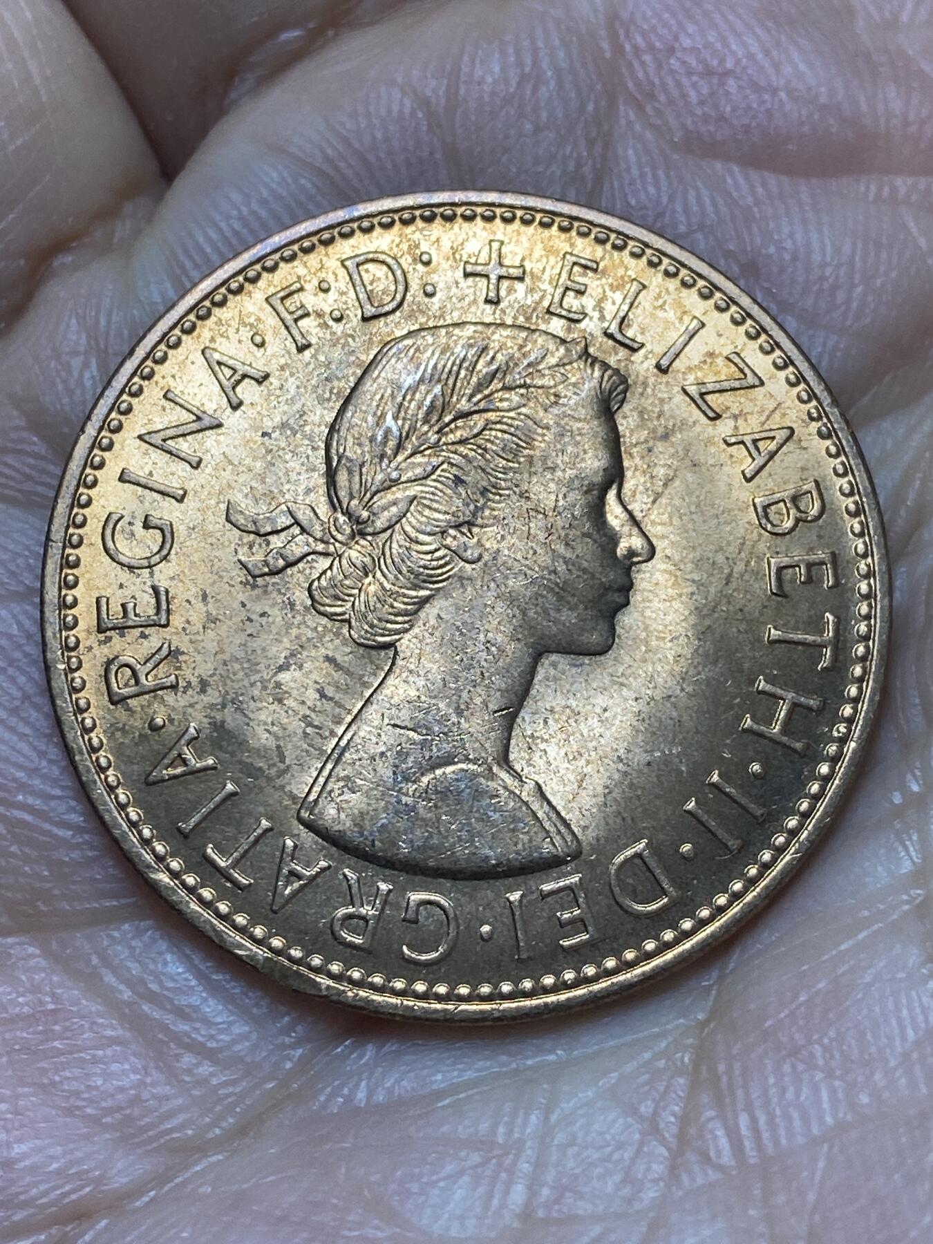 2026年第六场(总第一百七十五场）外国好品散币场(免佣金) 原光好品–英国🇬🇧1967年1便士(伊丽莎白二世青年桂冠第二版，普制币关门年)