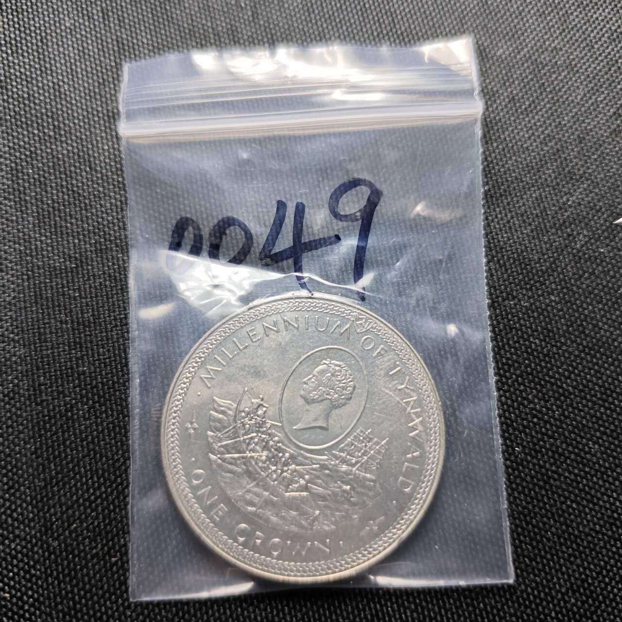 KK钱币收藏小铺  第400期  百期特拍（四拍之四）2月预留时间 周末发货   马恩岛1979年1克朗纪念币 千年议会纪念