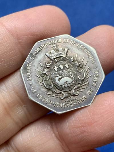 《竞宝斋》第456场 周日，周一，周二   3场连拍 （全场包邮）欢迎送拍 - 法国勒阿弗尔八角代币，直径约25mm，重3.85克