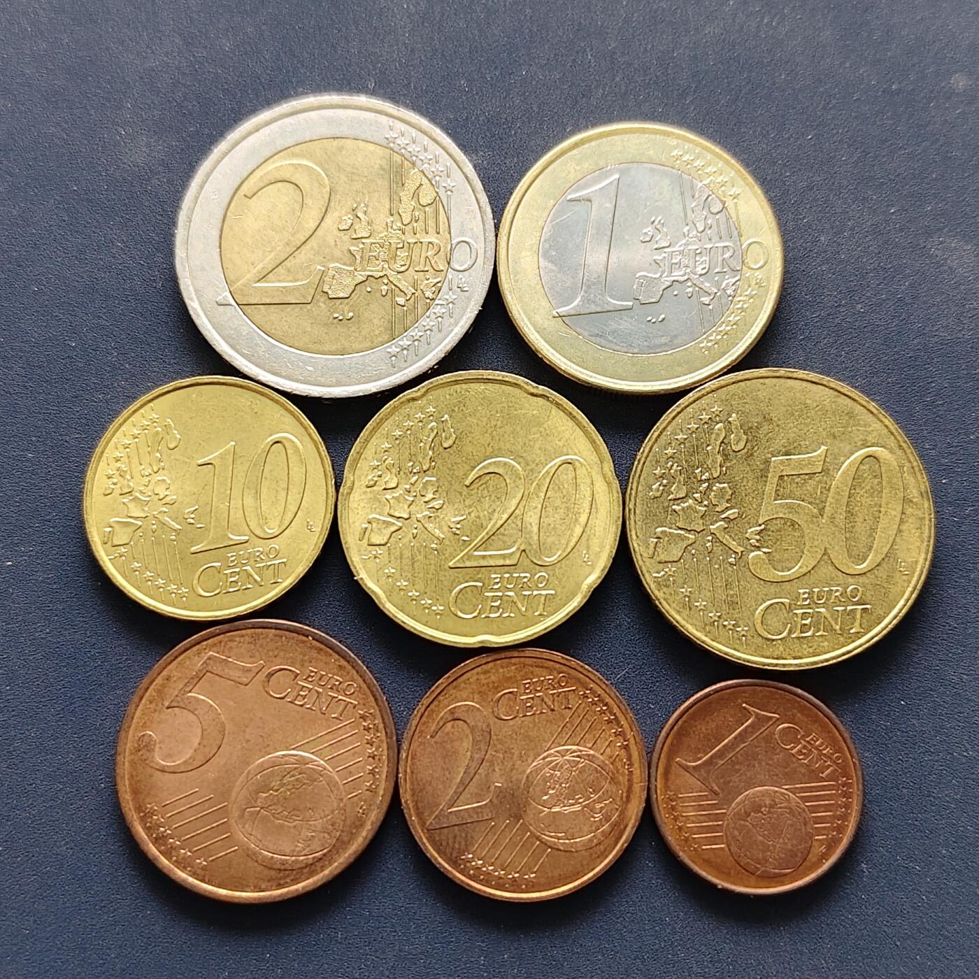 【全场包邮】纯粹捡漏拍494场 法国1999-2001年首发版欧元8枚套币