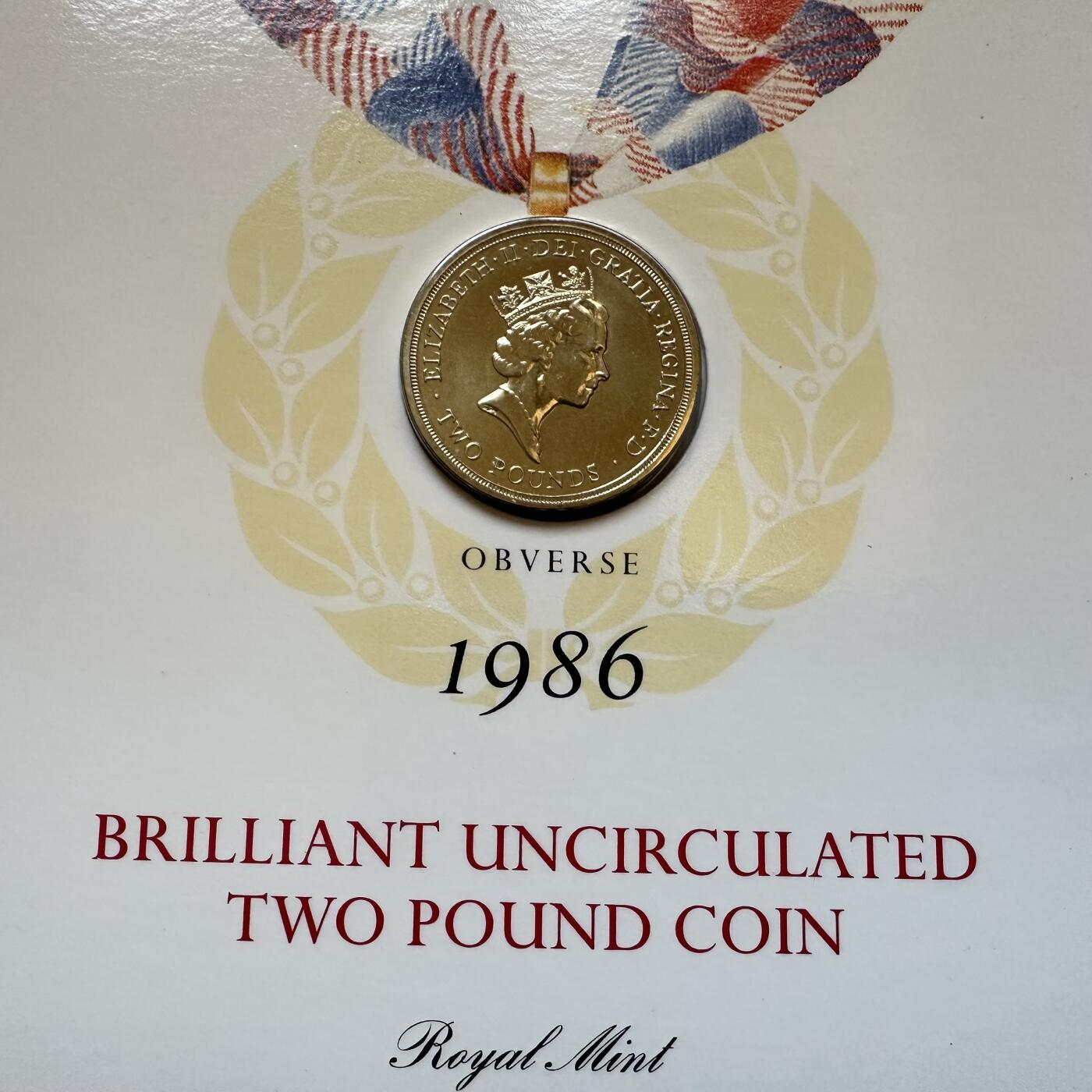 🌹外币初藏🌹🐯2026年第6场  每周二四六晚8️⃣点 接代拍 1986年两英镑纪念币原装卡
