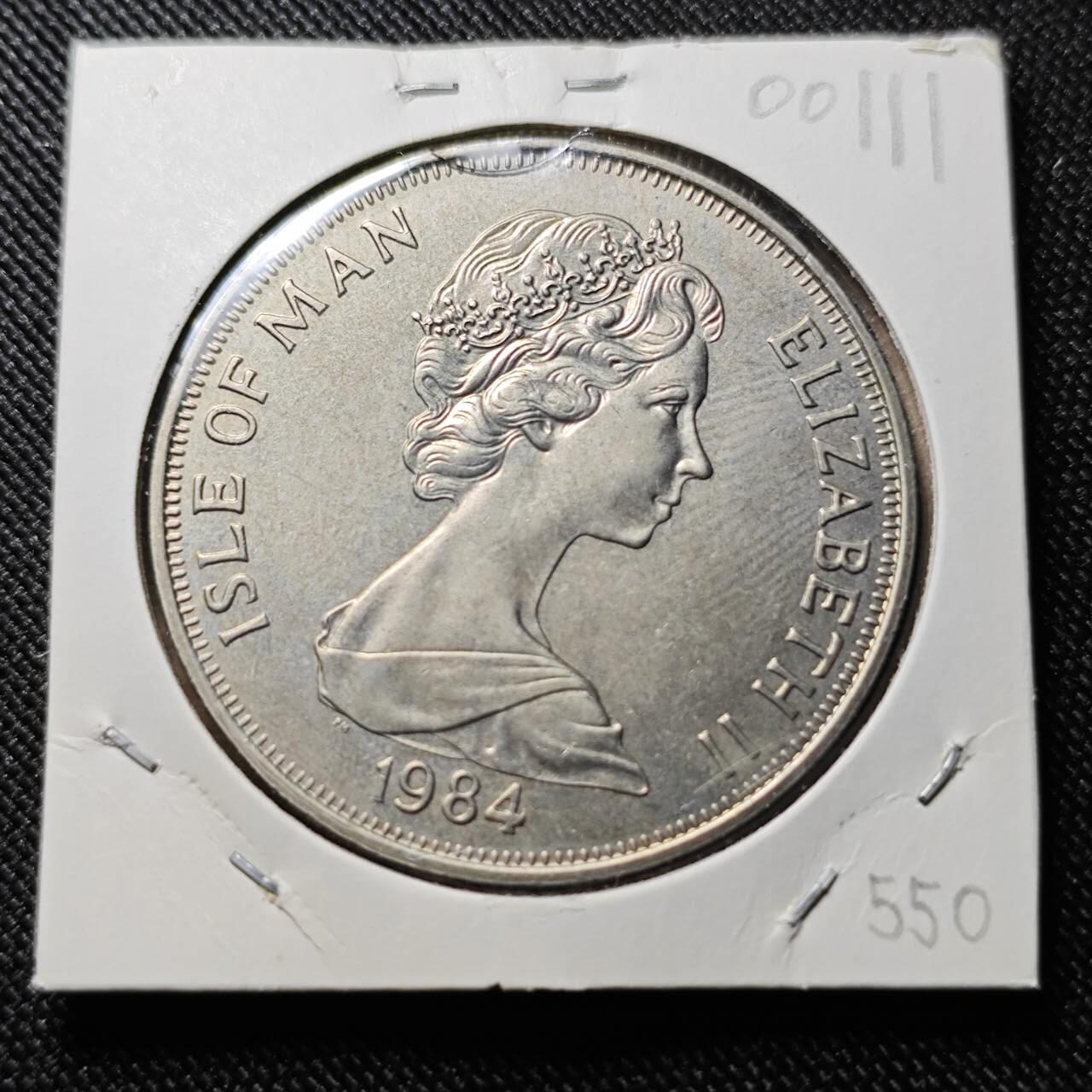 KK钱币收藏小铺  第400期  百期特拍（四拍之四）2月预留时间 周末发货  1984马恩岛1克朗纪念币