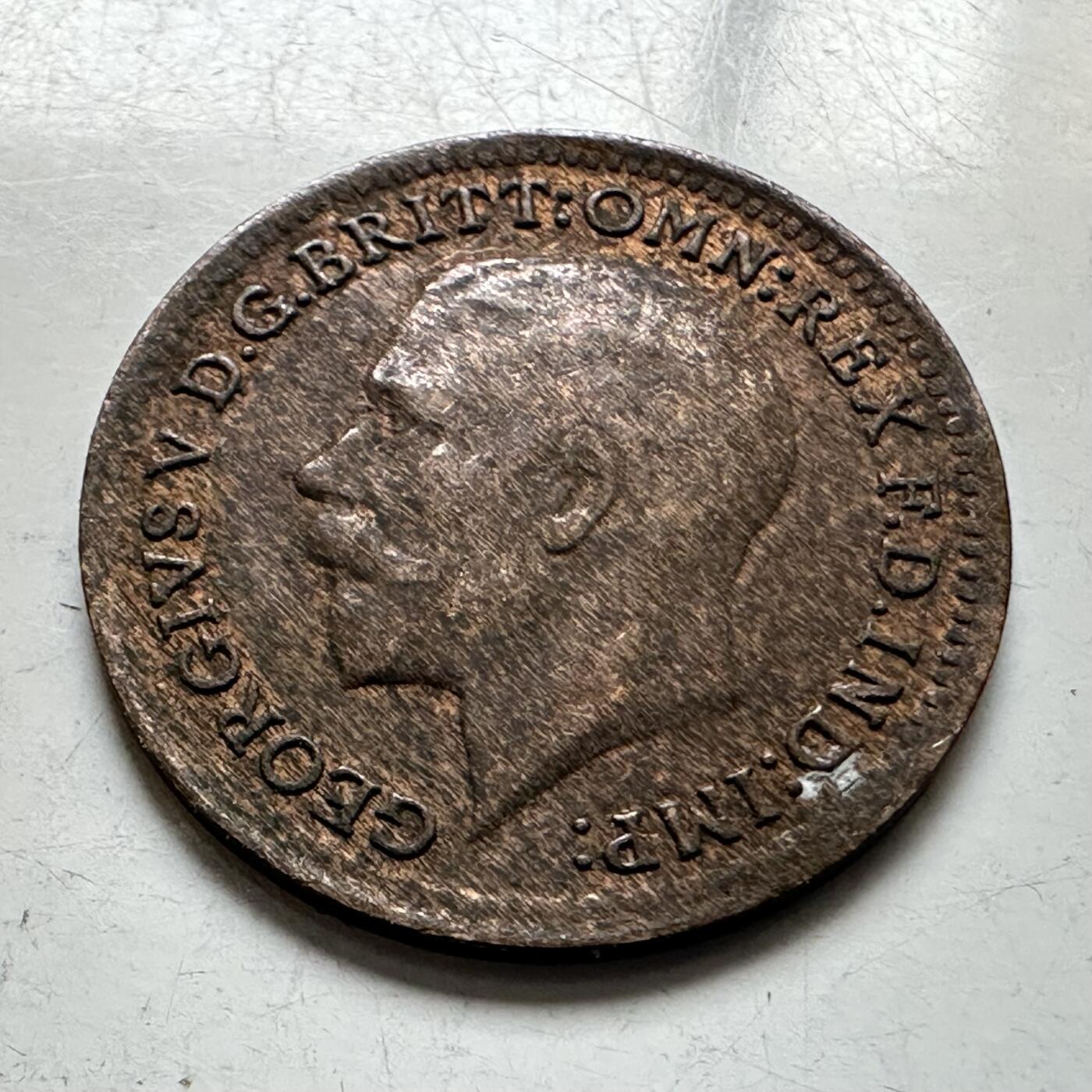 🌹外币初藏🌹🐯2026年第6场  每周二四六晚8️⃣点 接代拍 英国1913年乔治五世1/3法新 稀少品种 带光好品 仅地中海地区小范围使用