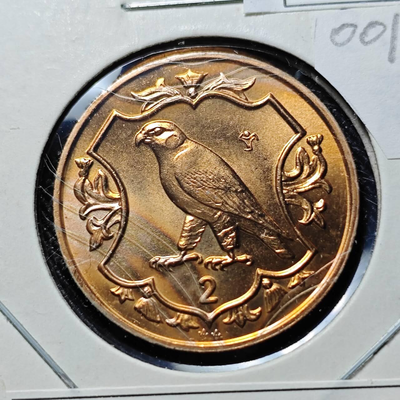 KK钱币收藏小铺  第400期  百期特拍（四拍之四）2月预留时间 周末发货 1985马恩岛2便士铜币 