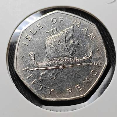 KK钱币收藏小铺  第400期  百期特拍（四拍之四）2月预留时间 周末发货 -  1976马恩岛50便士