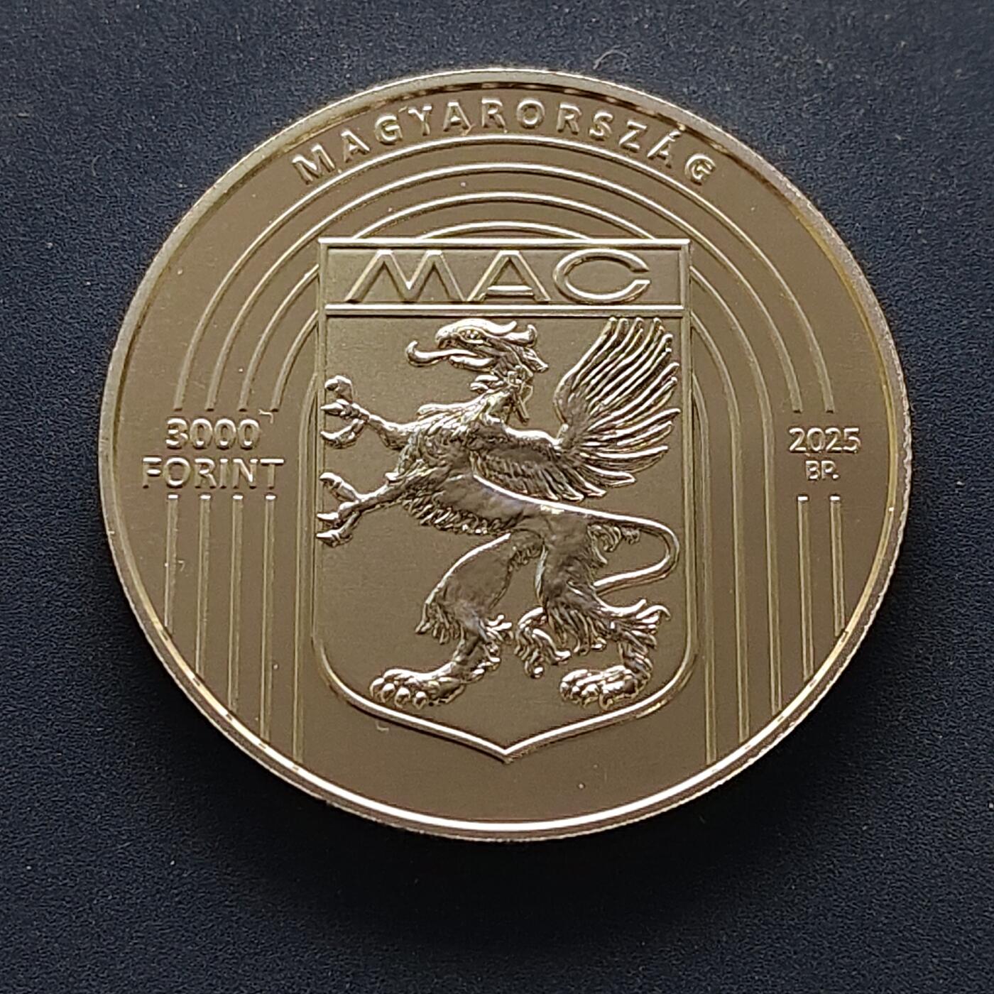 【全场包邮】纯粹捡漏拍495场-持续更新中 【少见】匈牙利2025年3000福林匈牙利田径俱乐部和匈牙利竞技体育150年纪念币-量5000