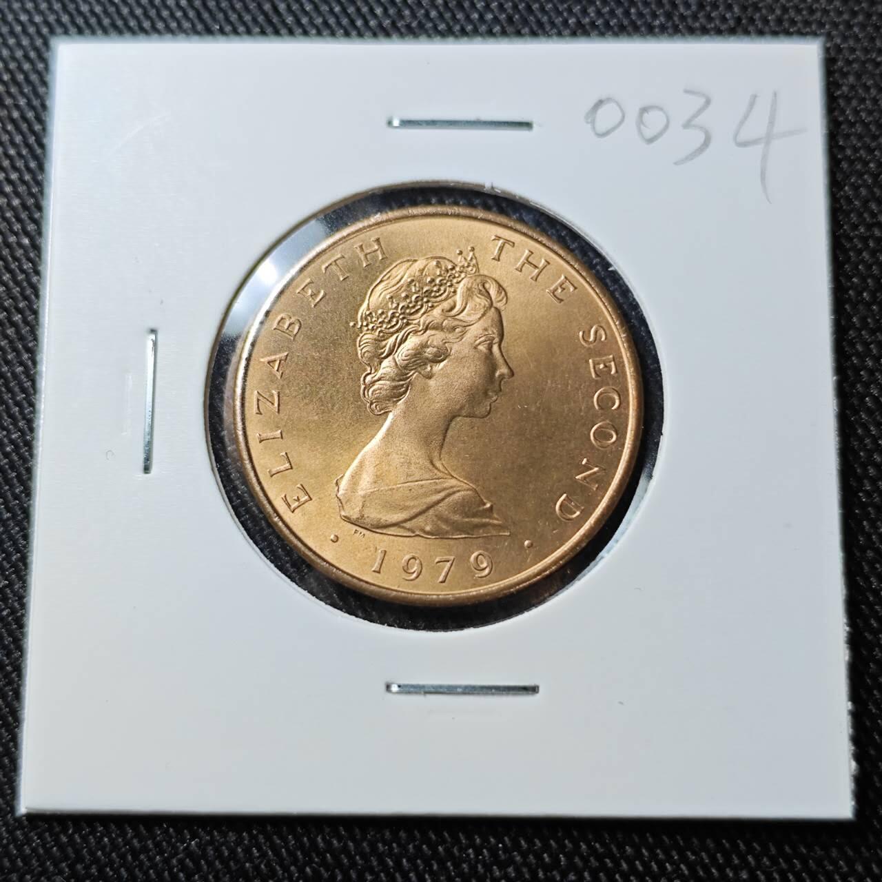 KK钱币收藏小铺  第400期  百期特拍（四拍之四）2月预留时间 周末发货   1979马恩岛2便士铜币 带小三轮火轮