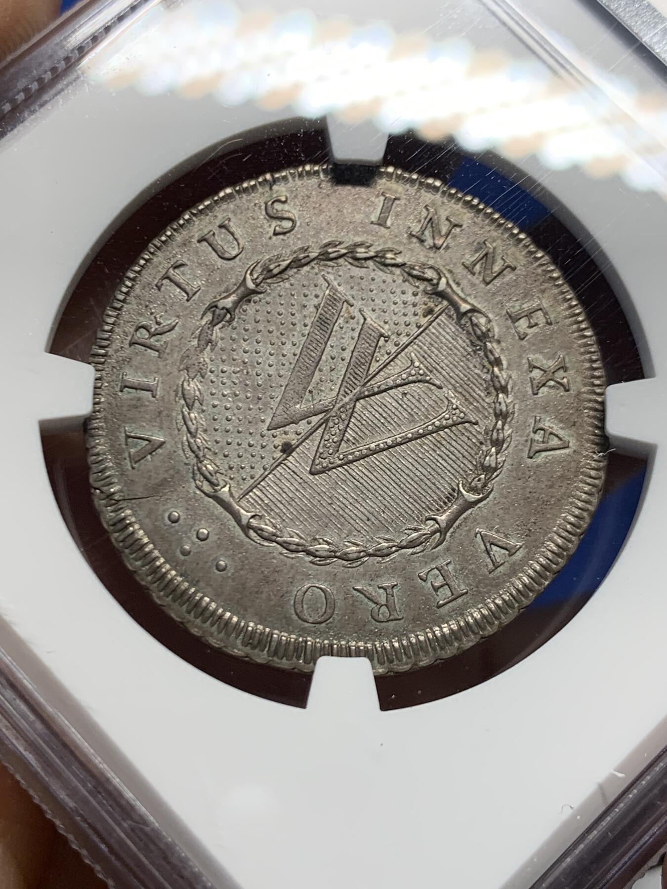 《竞宝斋》第456场 周日，周一，周二   3场连拍 （全场包邮）欢迎送拍 NGC AU58 瑞士 沃州学校银质奖章 莫里科费尔作品 早期经典品种