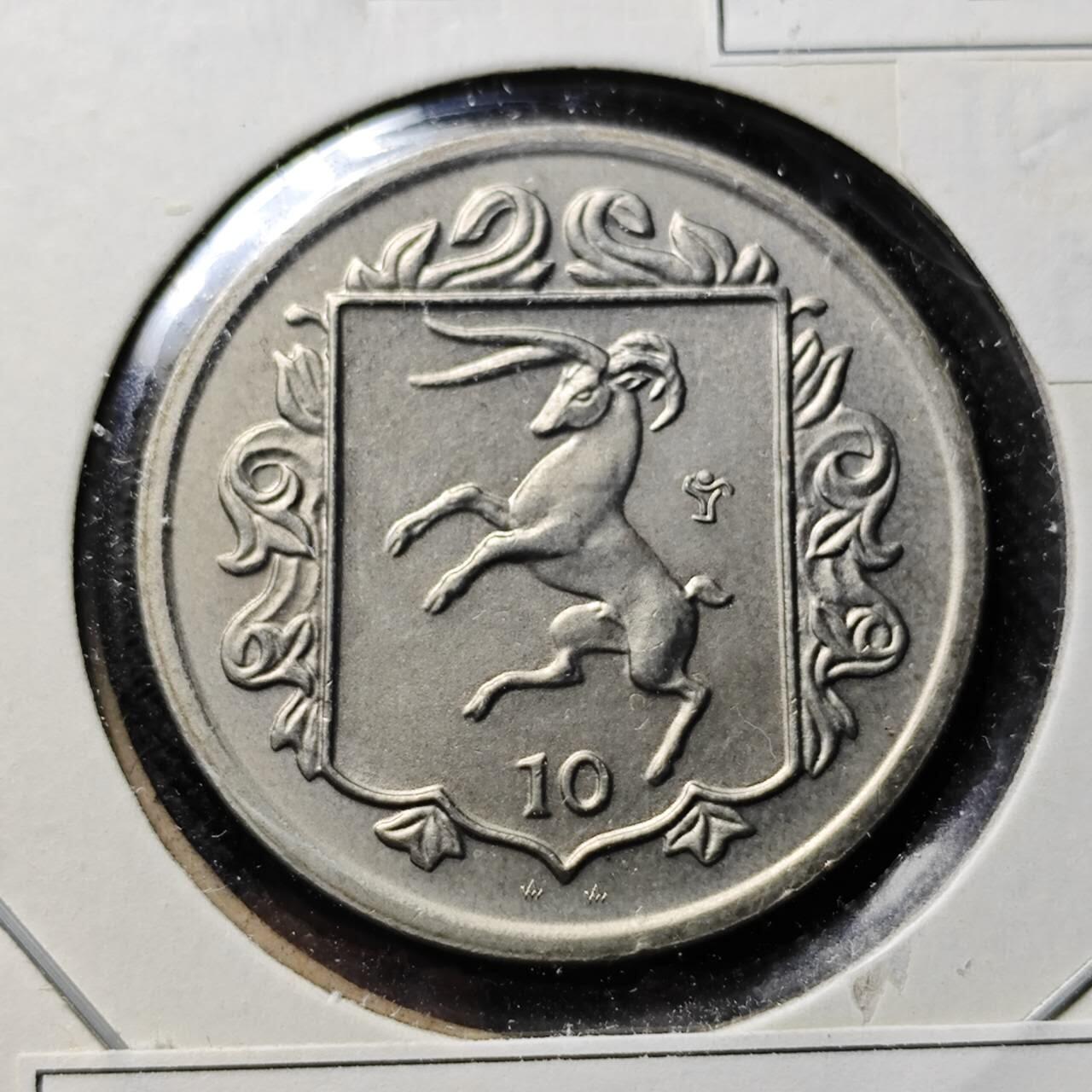 KK钱币收藏小铺  第400期  百期特拍（四拍之四）2月预留时间 周末发货 1985马恩岛10便士 