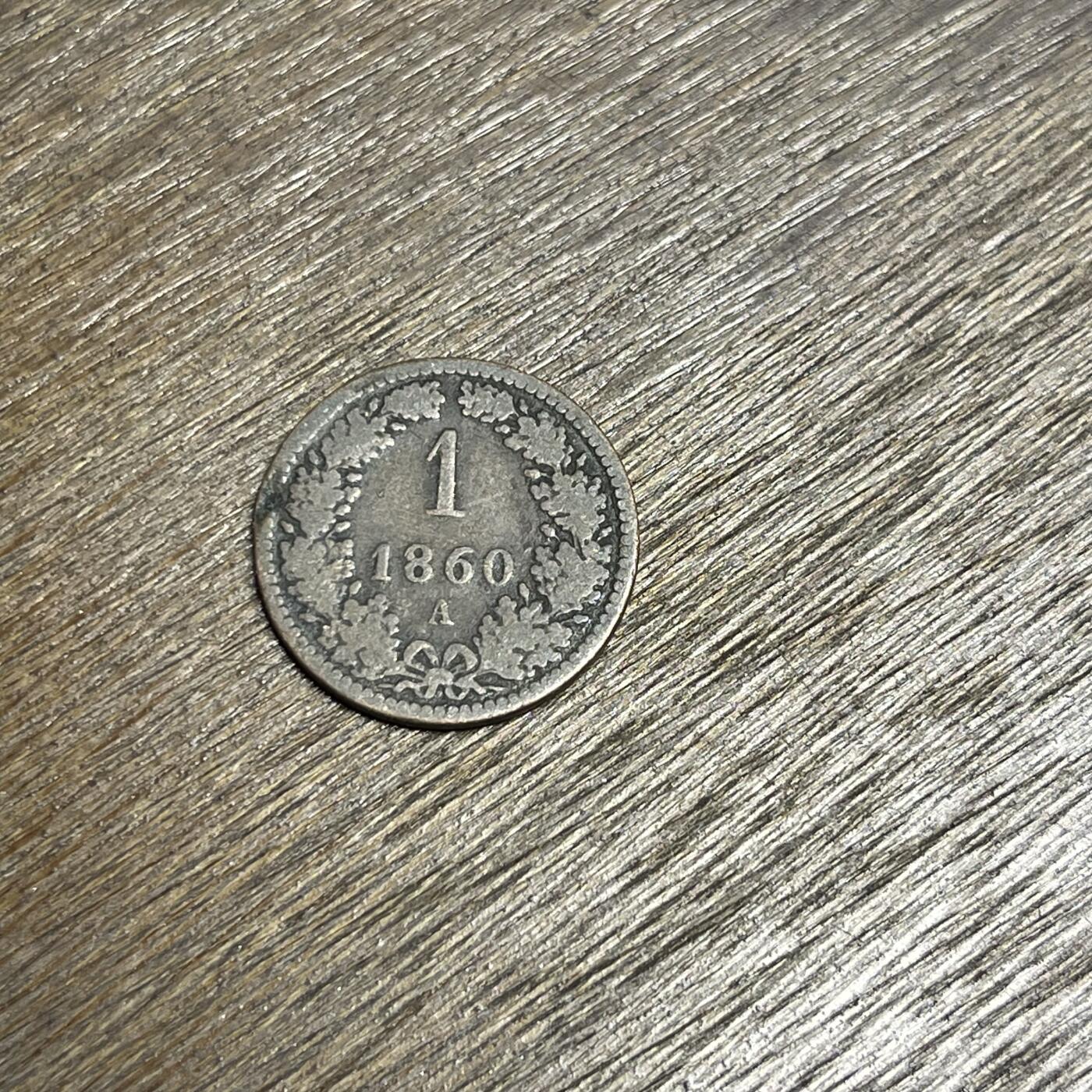 【铜匠收藏】★第137场★散币场。不寄存，30包邮。不满30元，支付5元运费。《接受代拍 代送NGC评级》 100【无寄存】1860 奥地利 1克鲁泽 铜币