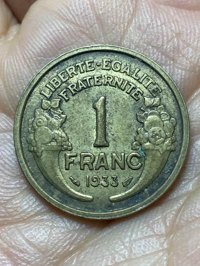 2026年第六场(总第一百七十五场）外国好品散币场(免佣金) - 法兰西第三共和国1933年1法郎