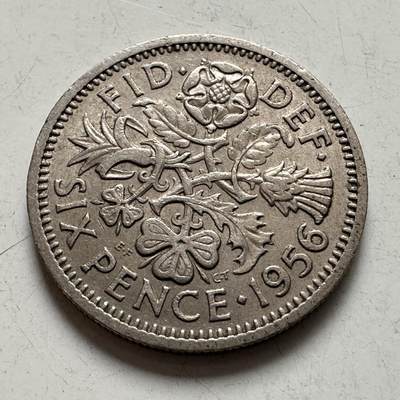 🌹外币初藏🌹🐯2026年第6场  每周二四六晚8️⃣点 接代拍 - 英国1956年六便士 