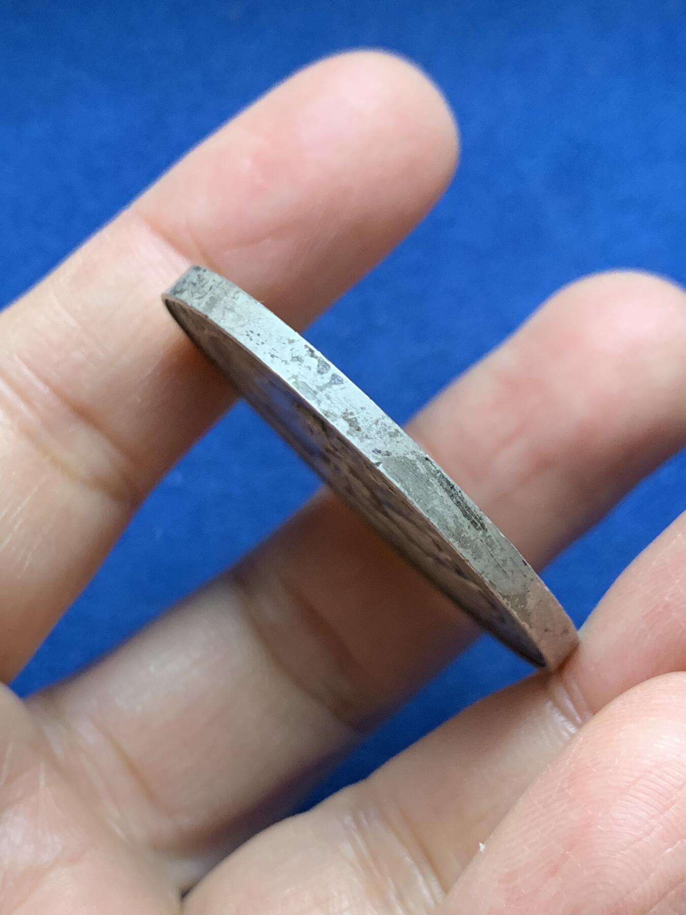 《竞宝斋》第456场 周日，周一，周二   3场连拍 （全场包邮）欢迎送拍 德国宗教洗礼镀银纪念章 23.2g 39.2mm