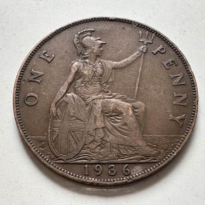 🌹外币初藏🌹🐯2026年第6场  每周二四六晚8️⃣点 接代拍 - 英国1936年一便士 a