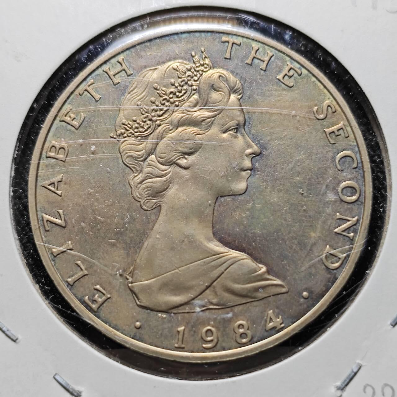 KK钱币收藏小铺  第400期  百期特拍（四拍之四）2月预留时间 周末发货  1984马恩岛5镑