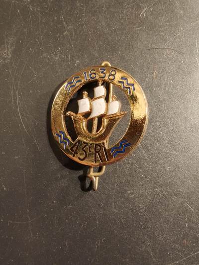 老王徽章第176期 - 法国陆军第43步兵团证章